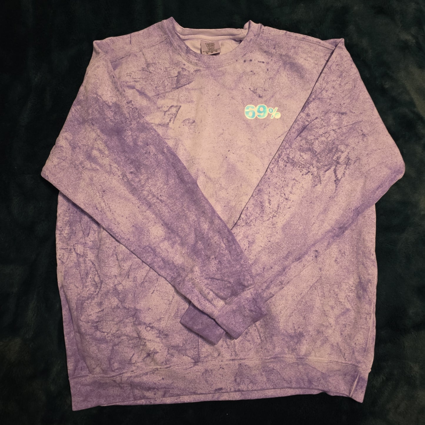 Acid Washed Baby Blue Crewneck