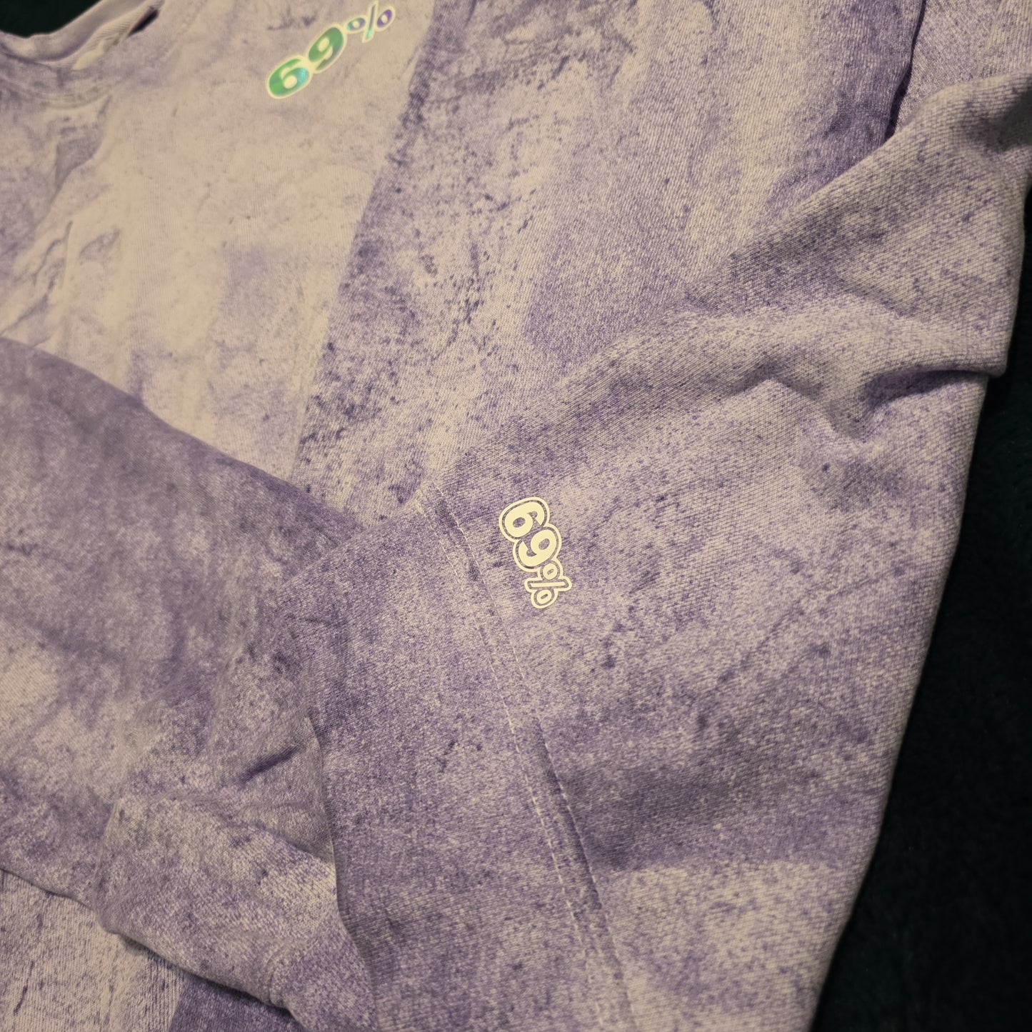 Acid Washed Baby Blue Crewneck